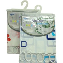 Go İthalat Çif Kanat Pvc Banyo Perdesi 2  Parça  x 90X180CM - 12 Halkalı (5582)