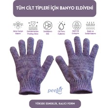 Peellif 2'li Mor Banyo Duş Eldiveni | Peeling Eldiveni | Vücut Masaj Eldiveni |banyo Lifi ve Duş Kesesi