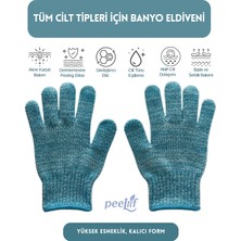Peellif 2'li Gri Banyo Duş Eldiveni | Peeling Eldiveni | Vücut Masaj Eldiveni |banyo Lifi ve Duş Kesesi