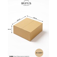 Rufus Concept 20,5X20,5X8,5CM Kraft Koli 25 Adet