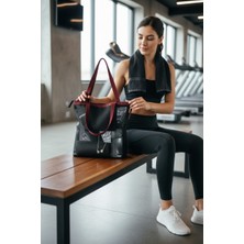 Next Craft Fileli Spor Çantası Siyah, Su Geçirmez Telefon Cepli, Hafif, Yıkanabilir, Hızlı Kuruyan 50X45X12 cm