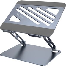 Borofone BH115 Plus 360° Döner Tabanlı Ayarlanabilir Katlanabilir Metal Notebook Laptop Standı (15.6" Uyumlu)