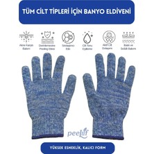 Peellif 2'li Lacivert Banyo Duş Eldiveni | Peeling Eldiveni | Vücut Masaj Eldiveni |banyo Lifi ve Duş Kesesi