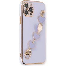 Armüz Apple iPhone 12 Pro Max Kılıf Esila Silikon - Lila