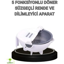 Ata Store Çok Fonksiyonlu Döner Rende Süzgeç Hazneli Ergonomik Sebze Doğrayıcı - Lisinya