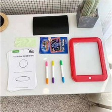 Ozcmax Magic Pad Çocuk Eğitici Sihirli Işıklı Kalemli Öğretici Pilli Pad