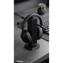 Bitenzo 3D Cyber Grid Tasarım Kulaklık Standı - Modern Oyuncu Kulaklık Standı