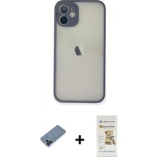 Pileli Store Pilelistore™ iPhone 11 Pro Max Kılıf Ahenk Çizgi Serisi - Siyah Mat Seramik Nano Ekran Koruyucu + Metal Kamera Lens Koruma Cam - Mı