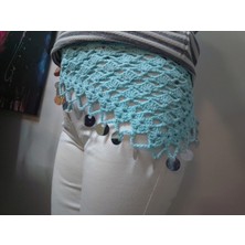 Moda El Örgüsü Bandana Pullu Turkuaz