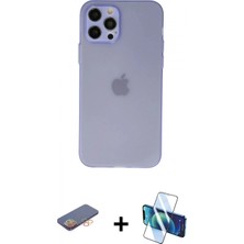 Pileli Store Pilelistore™ iPhone 12 Pro Kılıf Atlas Minimal Prime - Siyah 3D Antistatik Seramik Nano Ekran Koruyucu + Renkli Kamera Lens Koruma Cam - Tu
