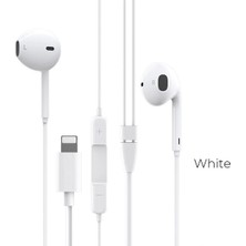 Borofone iPhone Uyumlu Lightning Kablolu Kulaklık: Hd Mikrofon ve Kumandalı