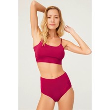 Homay Yüksek Bel Lazer Kesim Basic Bikini Külot - Tek Parça