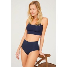 Homay Yüksek Bel Lazer Kesim Basic Bikini Külot - Tek Parça