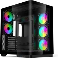 Hyper Rocket V335R Atx 8 Argb Fan Siyah Oyuncu Kasası