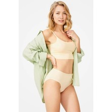 Homay Büyük Beden Yüksek Bel Fiyonk Detaylı Basic Bikini Külot - Tek Parça