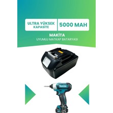 Electroll Makita Batarya (Ultra Yüksek Kapasite) 18.0V 5000MAH Li-Ion Matkap Bataryası