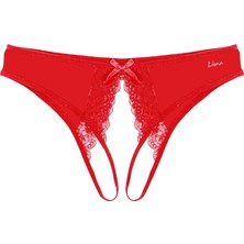Beruflic Ağı Açık Büyük Beden Kırmızı Fantazi Külot Under Moda