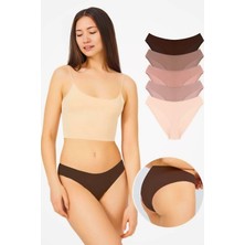 Homay 5'li Kahve Tonları Pamuklu Bikini Külot