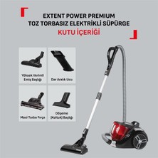 Tefal Premium Power Toz Torbasız Elektrikli Süpürge - Kırmızı Maxiturbo Başlık Üstün Performans ve Emiş Gücü