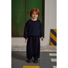 Fahhar Kids Oversize Baskılı Eşofman Takımı Lacivert
