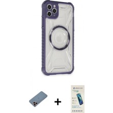 Pileli Store Pilelistore™ iPhone 11 Pro Max Kılıf Kutup Modern - Şeffaf Pasifik Cam Ekran Koruyucu + Shine Kamera Lens Koruma Cam - Pe