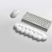 Esranın Dünyası Klasse Cloud Klavye Bilek Desteği, Bulut Ergopad, Kaymaz Tabanlı, Nefes Alan Kumaş, Ağrı Önleyici (Klavye Desteği, Beyaz)