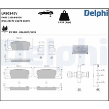 Delphi Depomix Fren Balatasi Arka Tesla Model 3 5yj3 2020- Model Y 5yjy 2019-