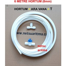 netsu arıtma Su Arıtma Cihazı Yedek Parça-6 m Hortum +Ara Vana +Te