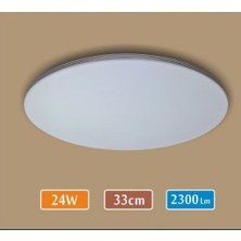 Erbay 24W Sıva Üstü Armatür Dekoratif LED Panel Krom Çizgili