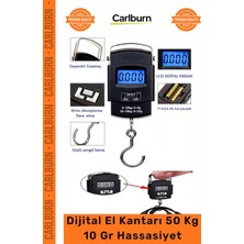 Carlburn #tartı Hassas Ölçüm Işıklı Daralı LCD Ekran Elektronik Dijital El Kantarı 50 kg Terazi Tartı 10 gr Hassasiyet