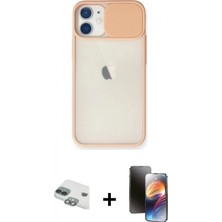 Pileli Store Pilelistore™ iPhone 11 Kılıf Vadi Çizgi - Siyah 3D Antistatik Mat Seramik Nano Ekran Koruyucu + Pers Alüminyum Kamera Lens - Yl