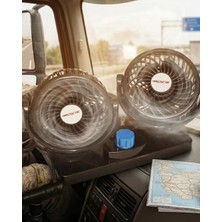 AyrStore Buğz 12V Oto Fan Çakmaklık Girişli Ayarlanabilir Başlıklı Araç Vantilatörü