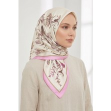 Mimelif Vera Desenli Ipek Dokulu Twill Eşarp 90X90 cm