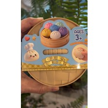 Twins Stars Dim Sum Viral Squishy Stres Topu Sıkılabilir Duyusal Oyuncak Çin Mantısı Kutu Şeklinde -10 Cm-1 Adet