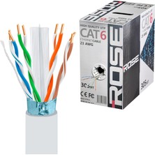 Rose Cat-6/23 Cat6 Kablo 23AWG 0.57MM 305 Metre