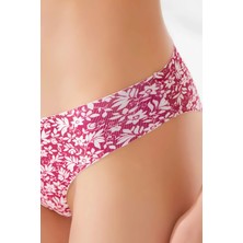 Homay Floral Desenli Lazer Kesim Basic Bikini Külot - Tek Parça