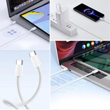 Hereveoyuncak Apple 15/15 Pro Type-C To Type-C Hasır Örgü Hızlı Şaarj Kablosu (1m)