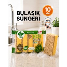 Duff Clean 10’lu Ekonomik Lifli Bulaşık Süngeri Seti – Çizmez Yüzey, Güçlü Yağ Çıkarıcı Temizlik Süngeri