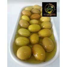 ZeytunixAkhisar Yeşil Domat Çizik Zeytin 1000 gr (XL Boy)