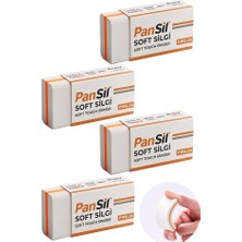 Artlantis Beyaz Silgi Orta Boy Soft Silgi 4 Adet Pansil Yumuşak Silgi Ufalanmayan Okul Büro Yerli Üretim Ekstra Yumuşak