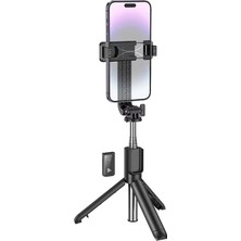 Borofone BY11 Kablosuz Bluetooth Tripodlu Selfie Çubuğu - 360° Dönebilir - 70CM Uzayabilir Stand