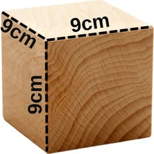 idekor (9cm) Ahşap Küp - (( 1 Adet )) Dıy Sanat ve Hobi Projeleri Biblo Yapımı -A Kalite