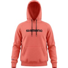 Shimano Hoodie Kapüşonlu Sweatshirt (Coral Medium)