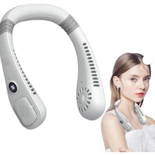 Azurtech Taşınabilir Boyun Fanı, Eller Serbest 360° Kanatsız Küçük Fan Şarj Edilebilir Pilli
