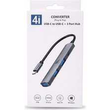 Narita NRT-1170 4 In 1 Type-C To Type-C ve 3 Port USB Çoklayıcı Hub Adaptör