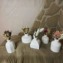 Major Hobi Dekoratif Mini Taş Vazo Seti  Çoklu Minimal Vazo  Masaüstü & Salon Dekoru  El Yapımı
