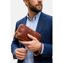 Lederax Hakiki Dana Derisi Bileklikli Pouch Çanta LD662