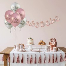 Umamiçe Bride To Be Süsler Parti Seti – 6 Bride To Be Balon + 8'li Tabak Bardak + Kaligrafi Banner