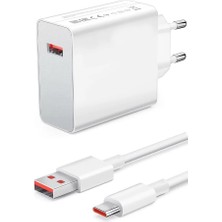Uravas Store 120WATT Turbo 1 x Usb-A 1 mt A To C Kablolu Duvar Şarj Aleti AC109