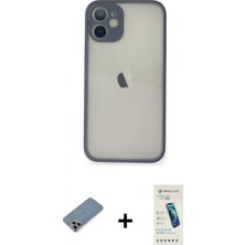 Pileli Store Pilelistore™ iPhone 11 Pro Max Kılıf Ahenk Çizgi Serisi - Şeffaf Pasifik Cam Ekran Koruyucu + Metal Kamera Lens Koruma Cam - Mr